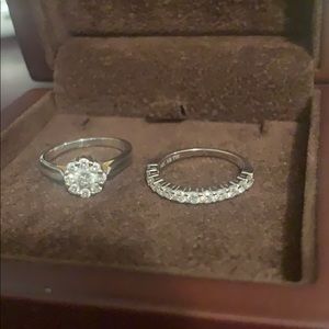 Diamond ring and diamond 14carot band